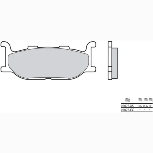 BREMBO Scooter Sintermetall Bremsbeläge - 07073XS für Yamaha MAJESTY400