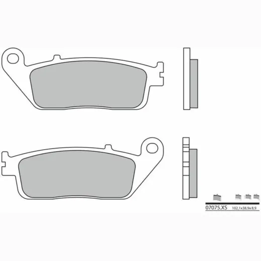 BREMBO Scooter Sintermetall Bremsbeläge - 07075XS für Honda FJS400SILVERWING, FJS600SILVERWING