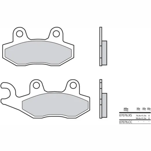 BREMBO Scooter Carbon Keramik Bremsbeläge - 07076CC für Aprilia, Benelli, Peugeot