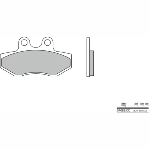 BREMBO Scooter Carbon Keramik Bremsbeläge - 07089CC für Aprilia RX50, SX50