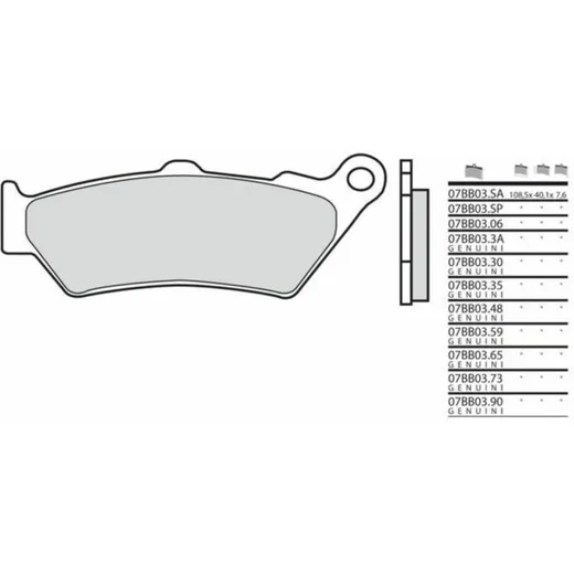 BREMBO Street Sintermetall Bremsbeläge - 07BB03SA für BMW, Honda, KTM