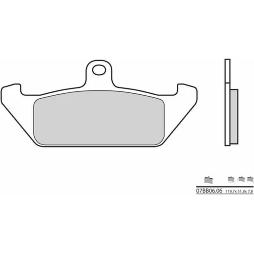 BREMBO Street Carbon Keramik Bremsbeläge - 07BB0606 für Cagiva, Ducati, Aprilia