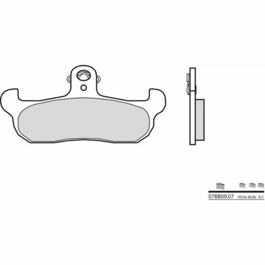 BREMBO Street Carbon Keramik Bremsbeläge - 07BB0907 für Husqvarna, Cagiva, Aprilia