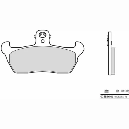 BREMBO Street Carbon Keramik Bremsbeläge - 07BB1606 für Cagiva, Aprilia, Gilera