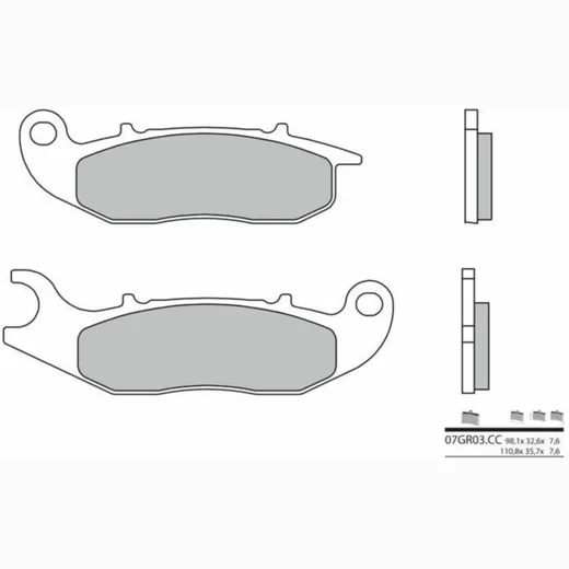 BREMBO Street Carbon Keramik Bremsbeläge - 07GR03CC für Derbi, Honda, Piaggio