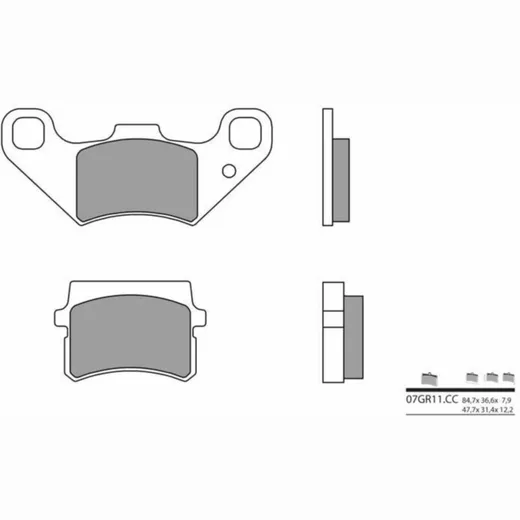 BREMBO Street Carbon Keramik Bremsbeläge - 07GR11CC