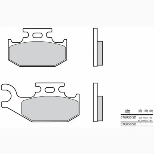 BREMBO Off-Road Sintermetall Bremsbeläge - 07GR50SD für CAN AM MAVERICK1000, MAVERICK1000R, OUTLANDER400