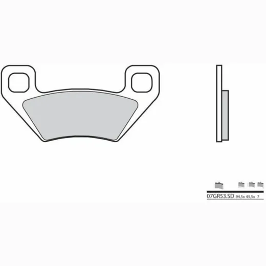 BREMBO Off-Road Sintermetall Bremsbeläge - 07GR53SD für Arctic CAT 1000H2, 300UTILITY, 400 für: Kymco MAXXER450, MXU400