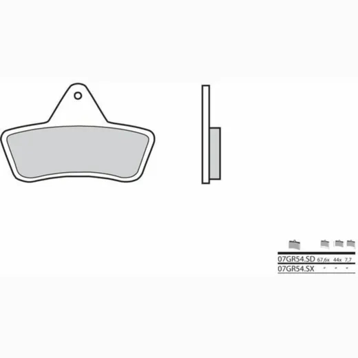 BREMBO Off-Road Sintermetall Bremsbeläge - 07GR54SD für Arctic CAT 375, 400, 454