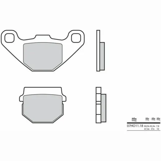 BREMBO Street Carbon Keramik Bremsbeläge - 07HO1118 für HM, für: Kawasaki, Suzuki