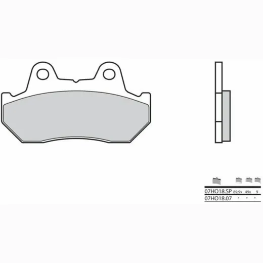 BREMBO Street Carbon Keramik Bremsbeläge - 07HO1807 für Honda CB450SCNIGHTHAWK, CB750, CB900FBOLD'OR