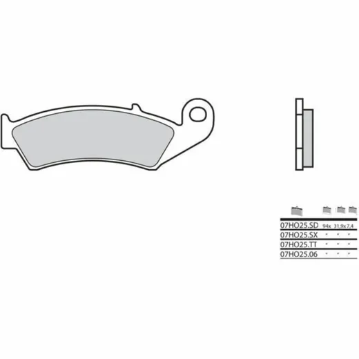 BREMBO Off-Road Sintermetall Bremsbeläge - 07HO25SD für Honda CR125R, CR250R, CR500R