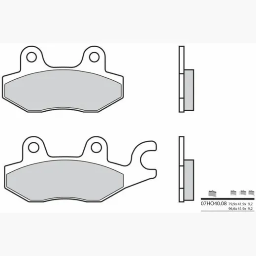 BREMBO Street Carbon Keramik Bremsbeläge - 07HO4008 für Honda VT125C, XL125VARADERO Italjet ROLLERCRAFT, TORPEDO125