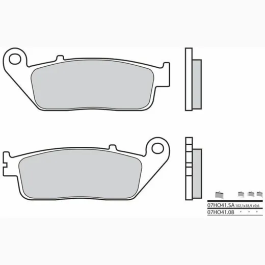 BREMBO Street Sintered Metal Brake pads - 07HO41SA for Honda CB500F, CB500X, CB650F
