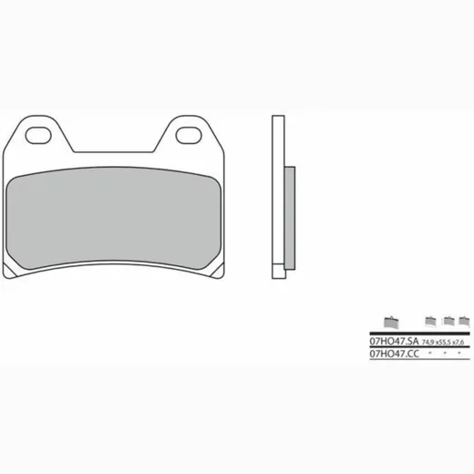 BREMBO Street Sintermetall Bremsbeläge - 07HO47SA für Honda CB400