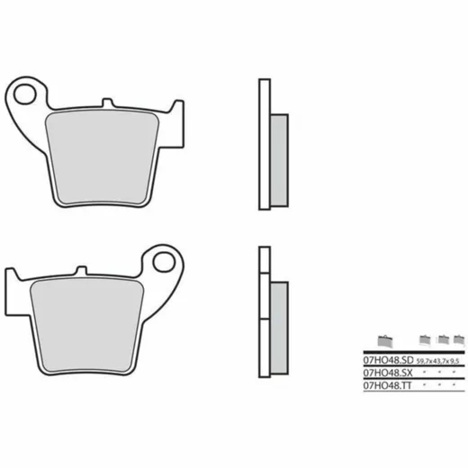 BREMBO Off-Road Sintermetall Bremsbeläge - 07HO48SX für TM Racing MX100JUNIOR, MX85, SMX85