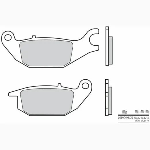 BREMBO Street Carbon Keramik Bremsbeläge - 07HO4905 für Honda CBR125R, XL125VARADERO Yamaha TRICITY125