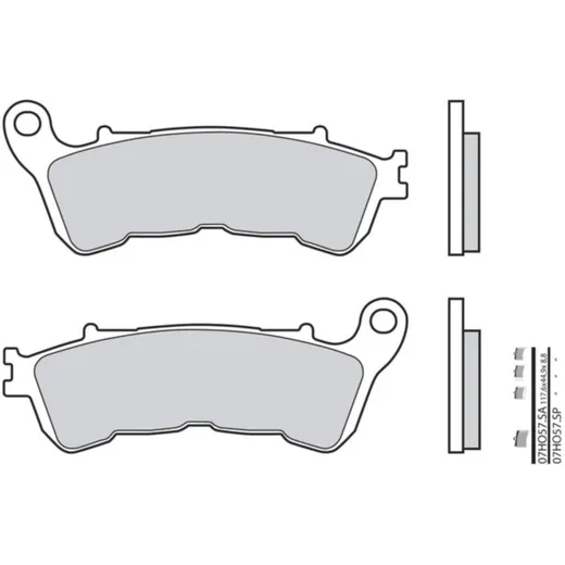 BREMBO Street Sintermetall Bremsbeläge - 07HO57LA für Honda CB1000R, CB1100, CB1300 Suzuki VLR1800INTRUDER