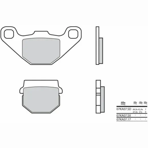 BREMBO Off-Road Sintermetall Bremsbeläge - 07KA07SD für TGB, Aeon, Kawasaki