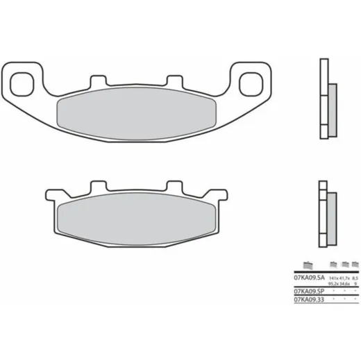 BREMBO Street Sintermetall Bremsbeläge - 07KA09SA für Kawasaki, Suzuki, Hyosung