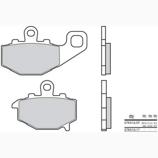 BREMBO Street Sintermetall Bremsbeläge - 07KA16SP für Kawasaki ER-6F, ER-6N, GPZ1100