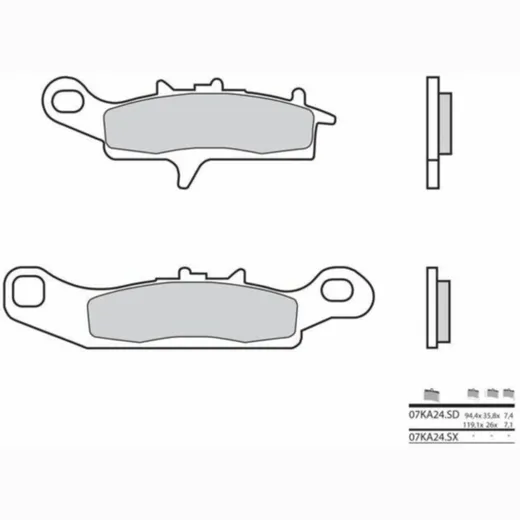 BREMBO Off-Road Sintermetall Bremsbeläge - 07KA24SX für Kawasaki KFX450