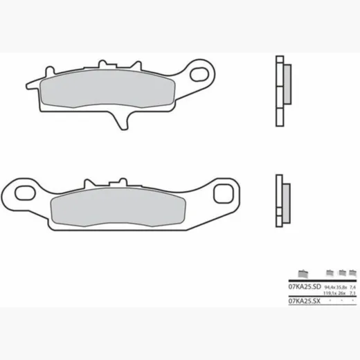BREMBO Off-Road Sintermetall Bremsbeläge - 07KA25SD