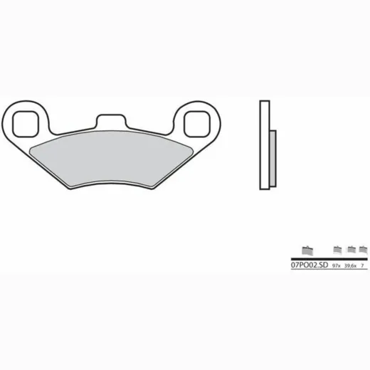 BREMBO Off-Road Sintermetall Bremsbeläge - 07PO02SD für Polaris 2502X4, 2504X4, 3002X4