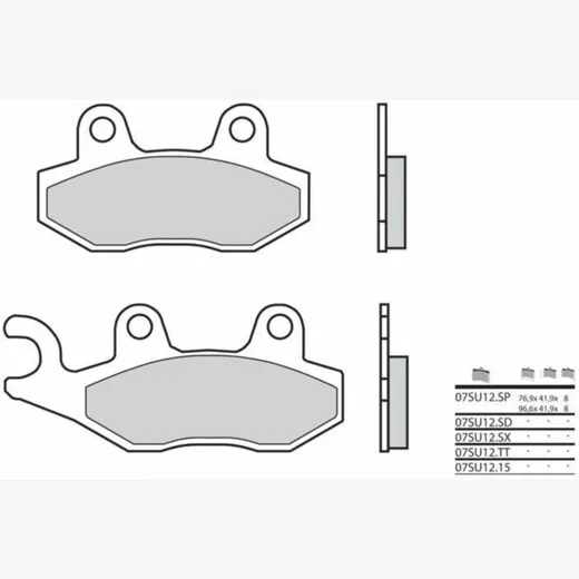 BREMBO Off-Road Sintermetall Bremsbeläge - 07SU12SD für Yamaha YBR125