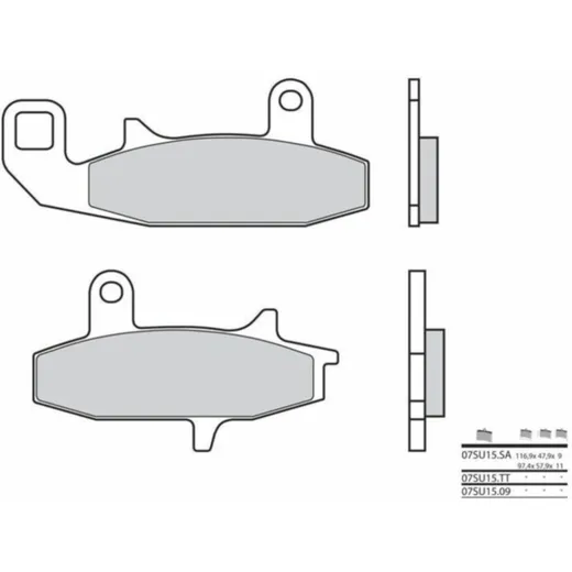 BREMBO Street Carbon Keramik Bremsbeläge - 07SU1509 für Suzuki DR650, DR750