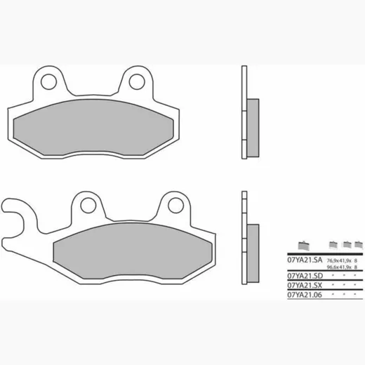 BREMBO Street Carbon Keramik Bremsbeläge - 07YA2106 für Triumph SPEEDTRIPLE1050, SPRINT1050GT, SPRINT955ST