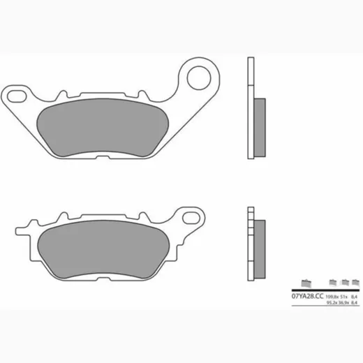 BREMBO Street Carbon Keramik Bremsbeläge - 07YA28CC für Yamaha CRYPTON135, VITY125