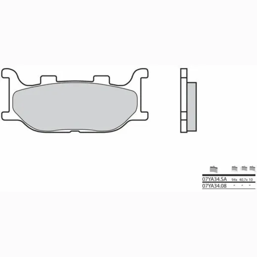 BREMBO Street Sintermetall Bremsbeläge - 07YA34SA für Yamaha FZ6600, MT-03, SR125