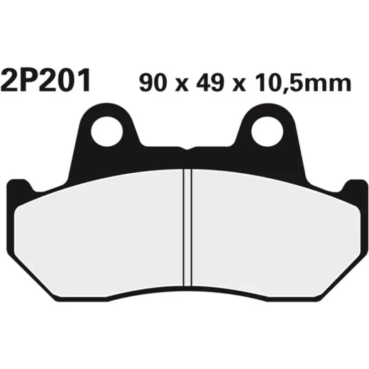 NISSIN Street Halbmetallische Bremsbeläge - 2P-201NS für Honda CB1100, CB400, CB450SCNIGHTHAWK