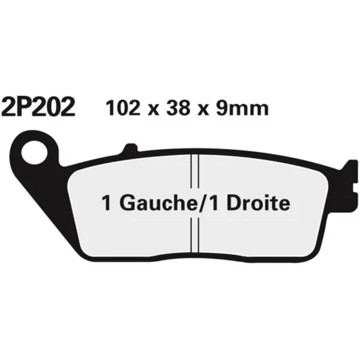NISSIN Street /Off-Road Sintered Metal Brake pads - 2P-202ST for Honda CBR1000F, CBR600F, CBR650F