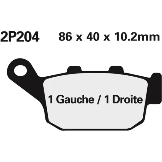 NISSIN Street Halbmetallische Bremsbeläge - 2P-204NS für Honda, Triumph, Buell