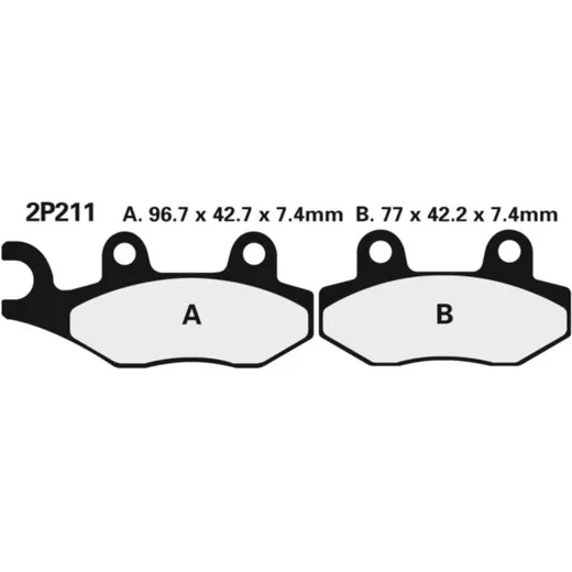 NISSIN Off-Road Halbmetallische Bremsbeläge - 2P-211GS für Yamaha XTZ125