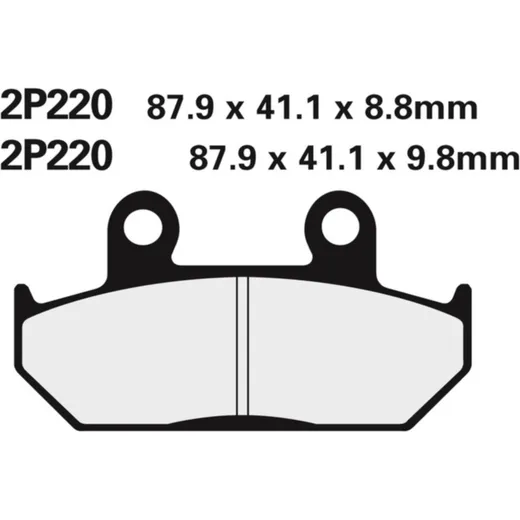 NISSIN Street /Off-Road Sintermetall Bremsbeläge - 2P-220ST für Honda CBR1000F, CBR750F, VFR700