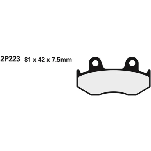 NISSIN Off-Road Halbmetallische Bremsbeläge - 2P-223GS für Honda CR125R, CR250R, CR500R
