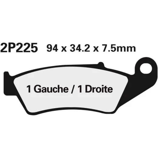 NISSIN Street Halbmetallische Bremsbeläge - 2P-225NS für Honda, Suzuki, Yamaha