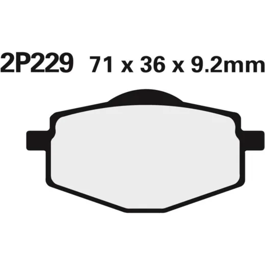 NISSIN Off-Road Halbmetallische Bremsbeläge - 2P-229GS für Yamaha DT125, DT200, TT225