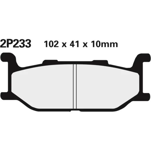 NISSIN Street Halbmetallische Bremsbeläge - 2P-233NS für Yamaha SCR950, SR400, XJ600N