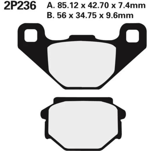 NISSIN Street /Off-Road Sintermetall Bremsbeläge - 2P-236ST-MX für Aprilia RX125, TUAREG350