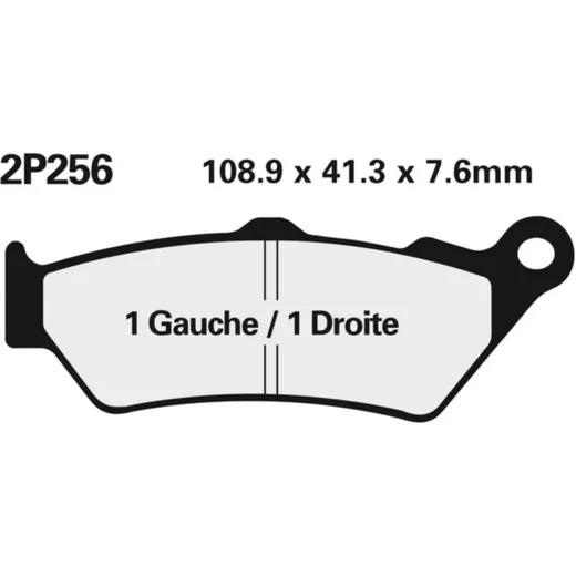 NISSIN Street Halbmetallische Bremsbeläge - 2P-256NS für BMW, für: Moto Guzzi, Ducati