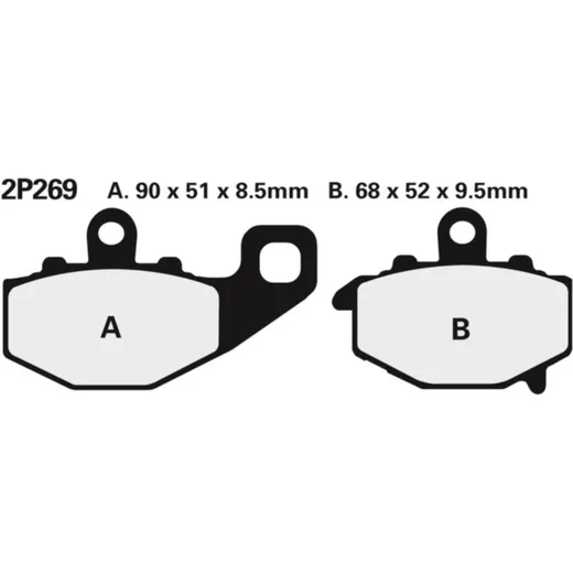 NISSIN Street Halbmetallische Bremsbeläge - 2P-269NS für Kawasaki ER-6F, ER-6N, GPZ1100