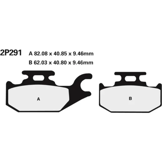 NISSIN Street Halbmetallische Bremsbeläge - 2P-291NS für CAN AM DS250, OUTLANDER400, OUTLANDER500