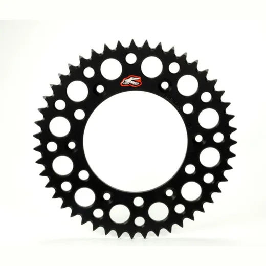 RENTHAL Aluminium Ultra-Light Self-Cleaning Hard Anodized Rear Sprocket - 520 for Yamaha TT-R125, WR250, YZ125 150U-520-51GBBK