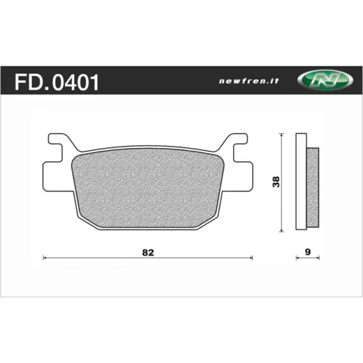 NEWFREN Scooter Organische Bremsbeläge - .FD.0401 BKS für Honda FES150S-WING