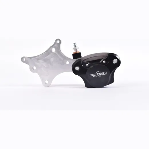 BERINGER Bremssattel axial Classic 2 Kolben schwarz mit Befestigungsfuß