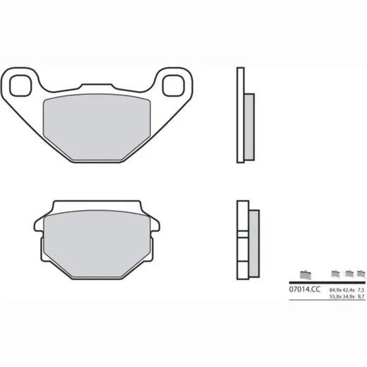 BREMBO Scooter Carbon Keramik Bremsbeläge - 07014CC
